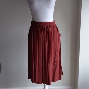 Forever 21 Rust Red Midi Skirt Size Small